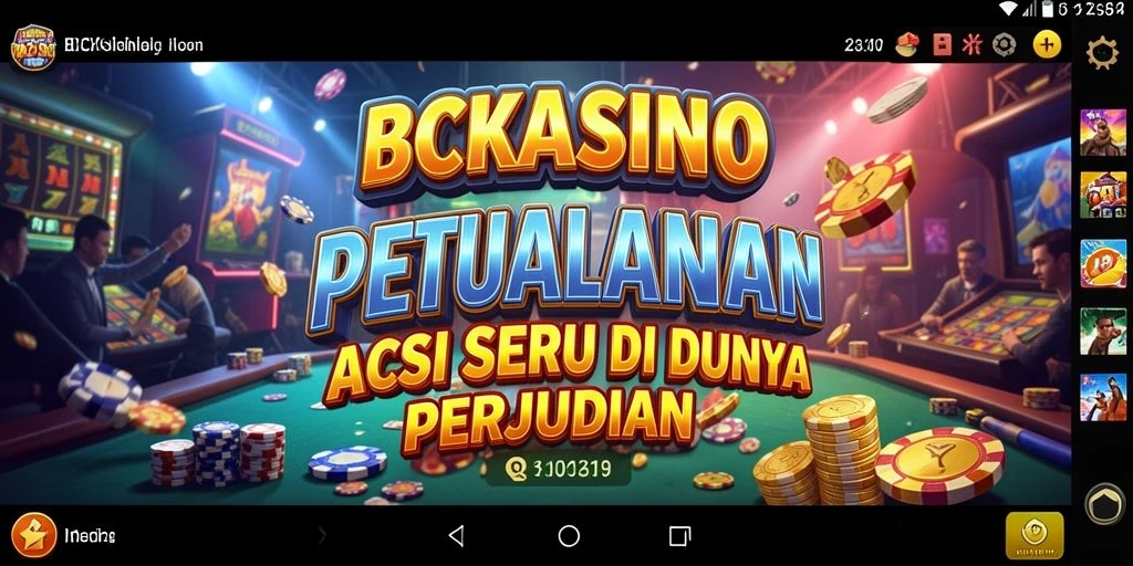 Tampilan atraktif gameplay BCKASINO dengan tantangan perjudian menawan.
