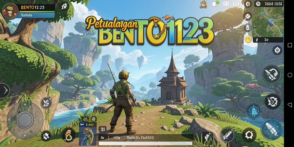 Screenshot gameplay BENTO123 menampilkan petualangan seru di dunia terbuka.