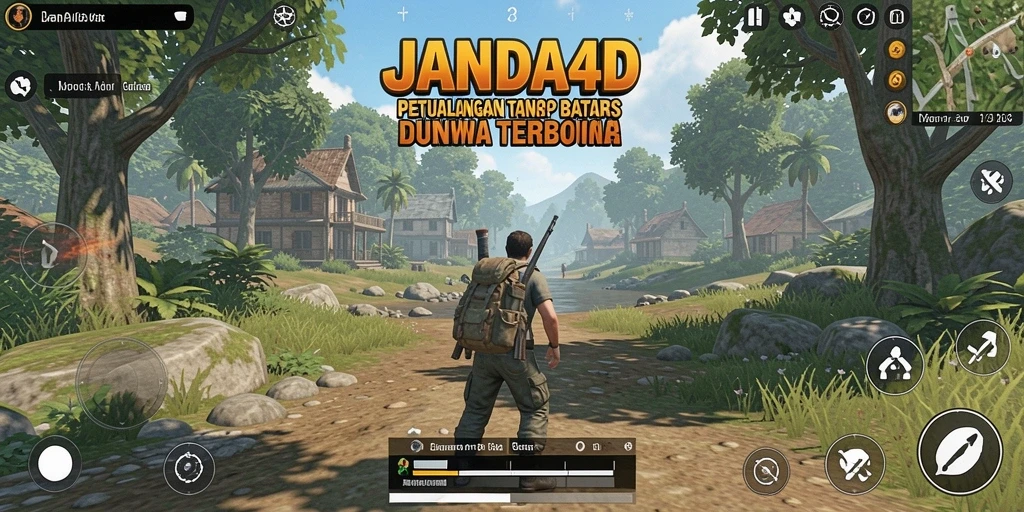 Screenshot gameplay JANDA4D menampilkan petualangan seru di dunia terbuka.