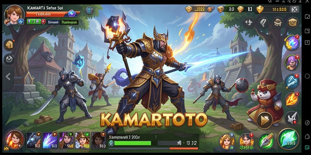 Tampilan gameplay KAMARTOTO yang menonjolkan strategi dan taktik.