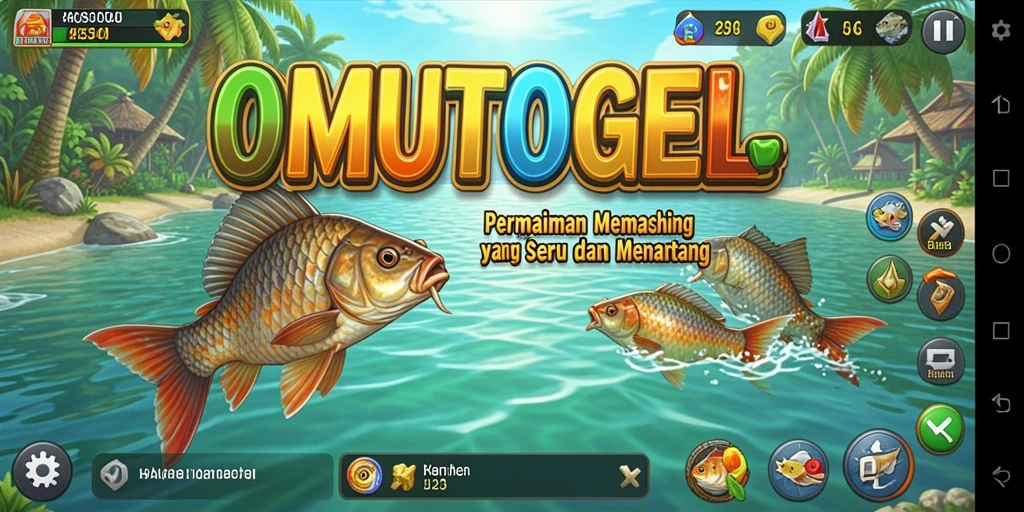 Tangkapan layar gameplay yang menarik dari aplikasi memancing OMUTOGEL.