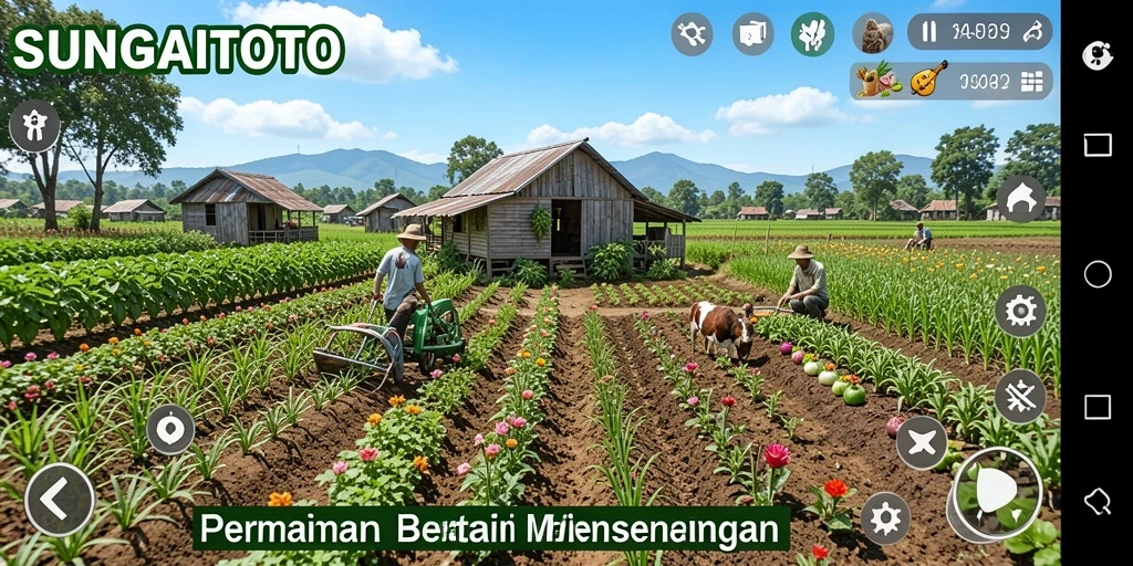 Screenshot SUNGAITOTO menampilkan keseruan bertani yang mengasyikkan.